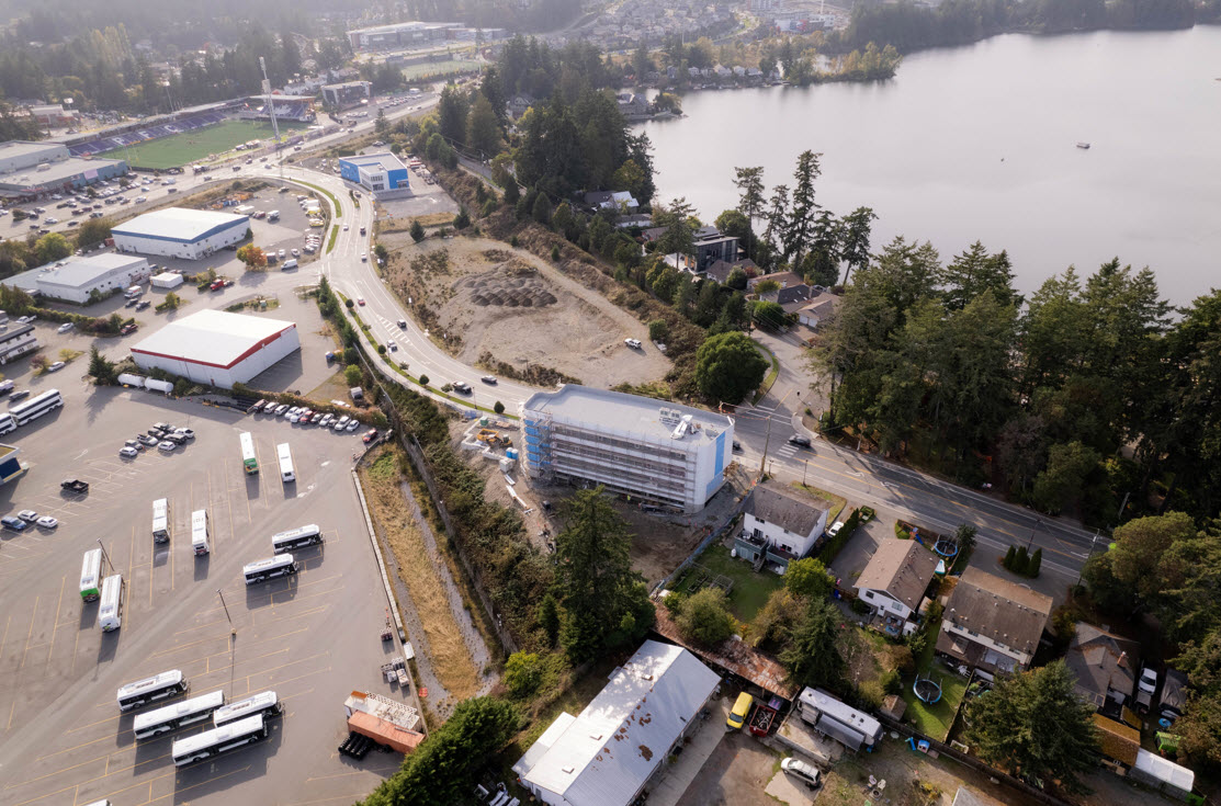 Mass timber office under construction