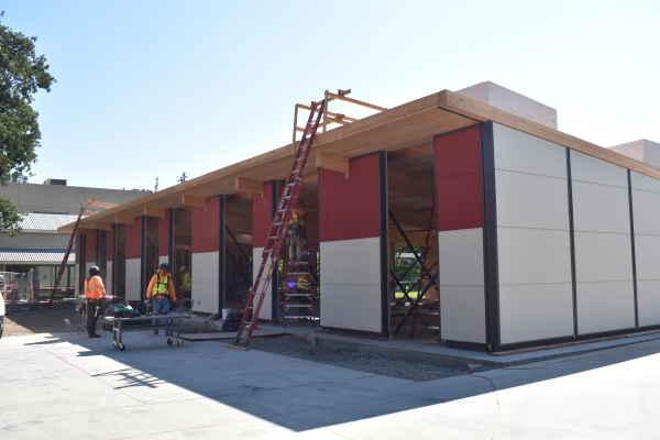 Construction takes place at Sacred Heart Schools.