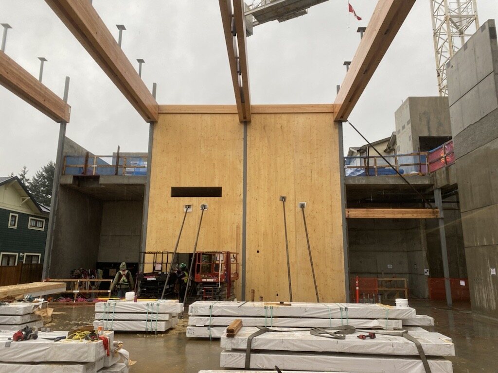 Cross Laminated Timber (CLT) gym wall