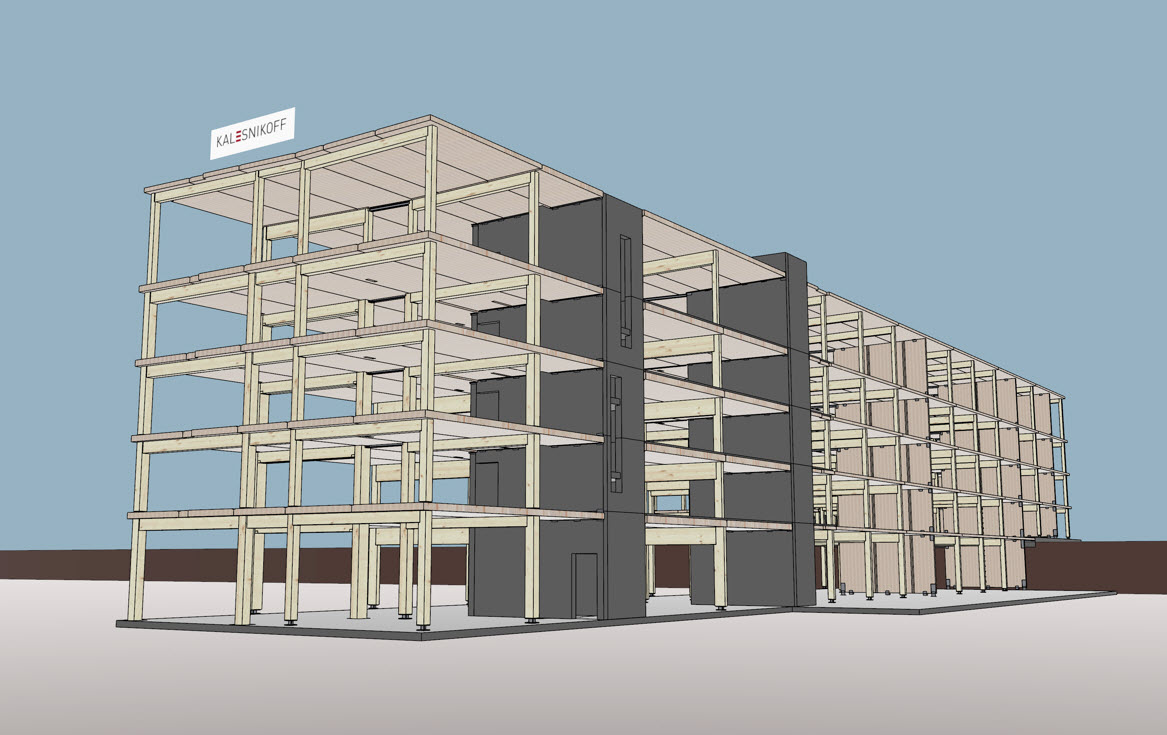 Mass timber design file for college building