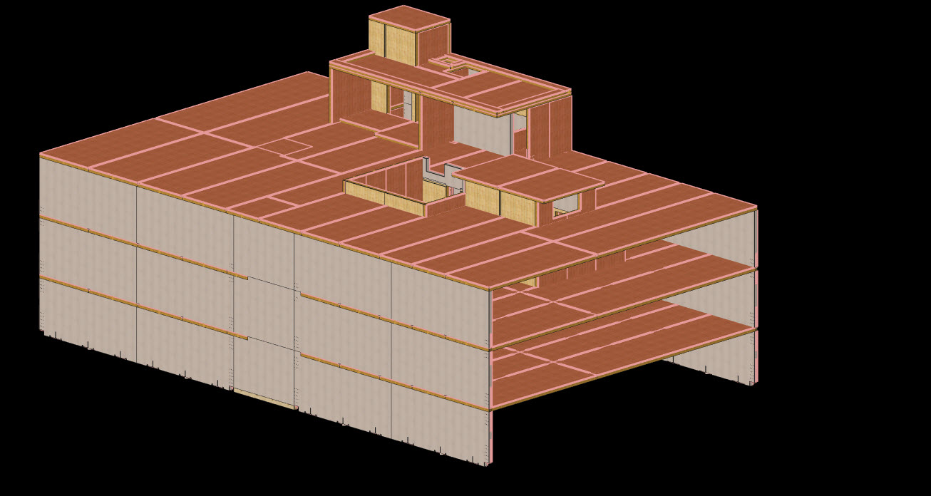 3D model of mass timber build