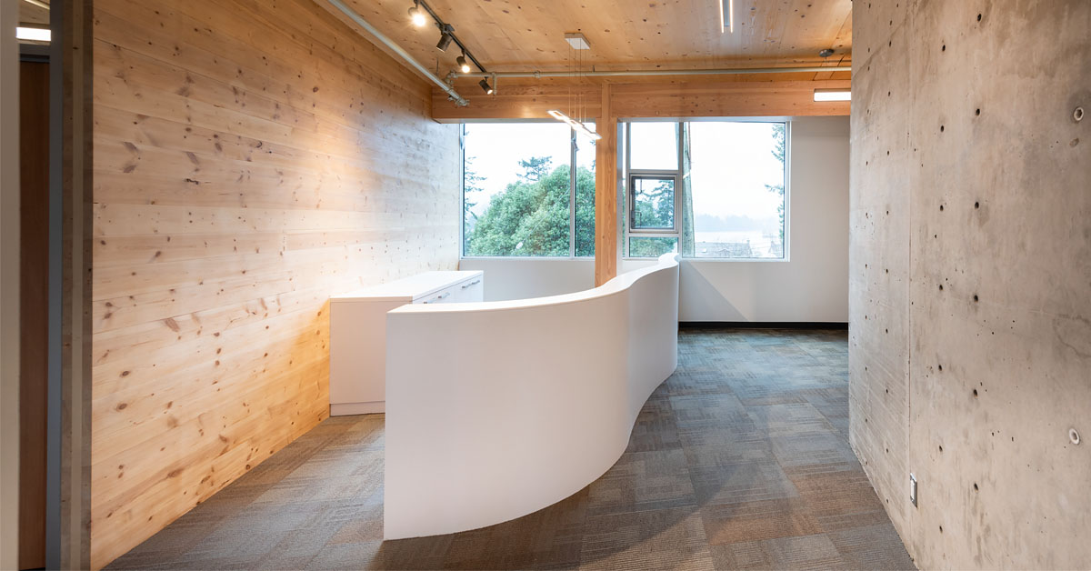 Oakcrest Headquarters - Kalesnikoff Mass Timber, cross-laminated timber