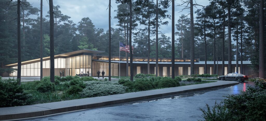 Mass timber police station washington